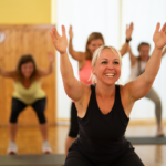 Group of women in a fitness class