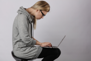 Person with bad posture