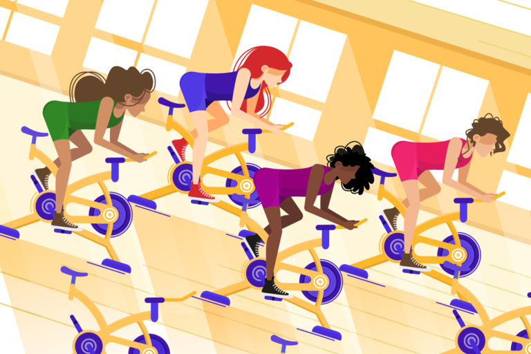 virtual cycling workout