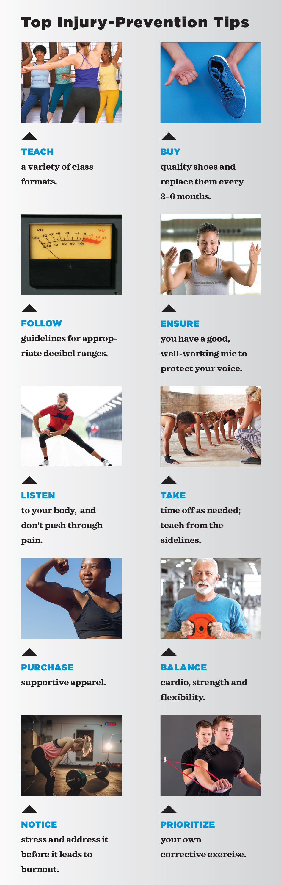 Fitness instructor injury prevention tips