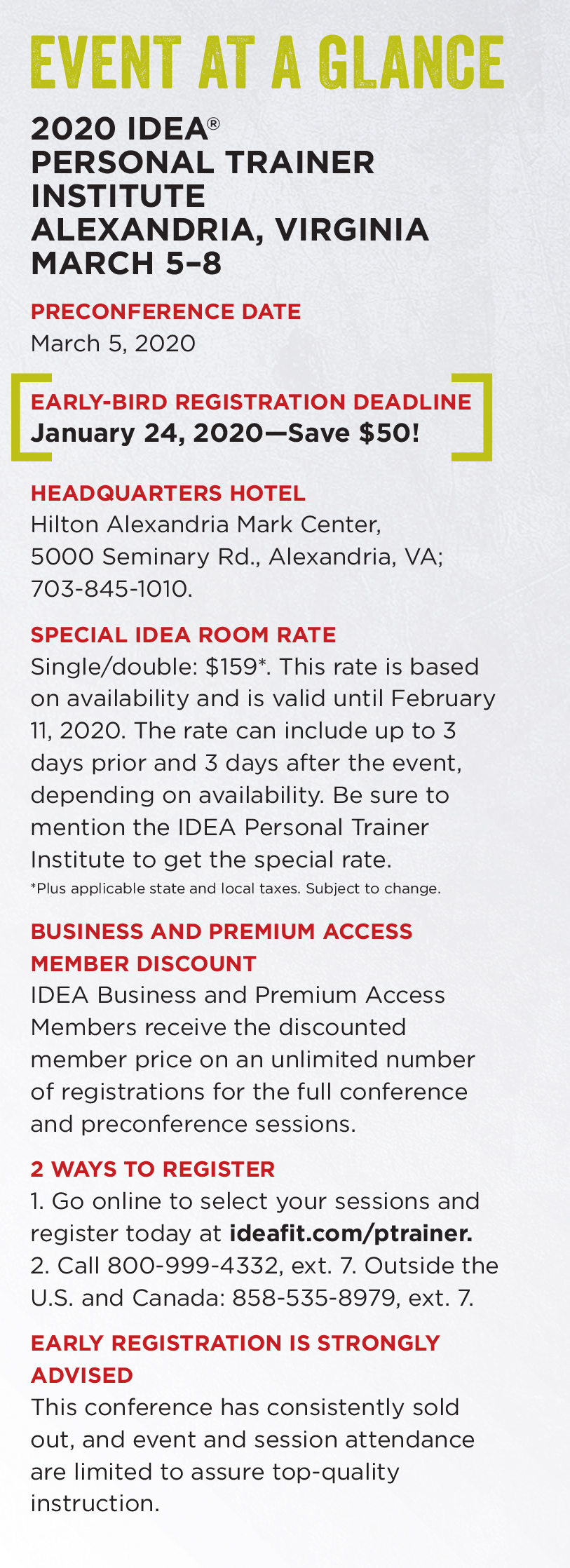 Personal Trainer Institute 2020 Info