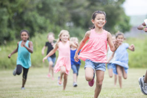 Healthy Kids Playing Outside