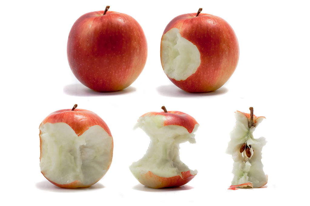 Eating whole apples