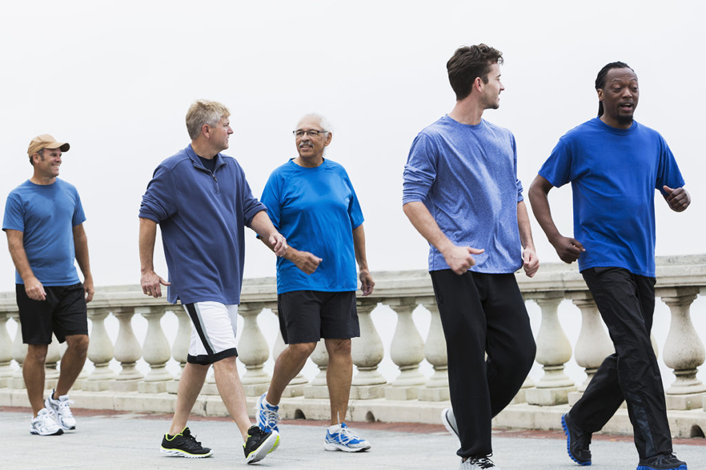 Men and group exercise