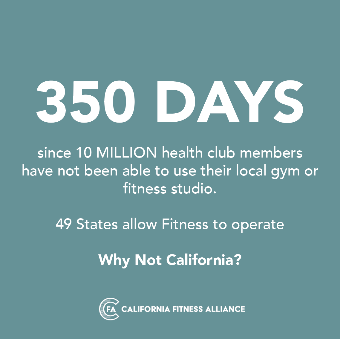 California Fitness Alliance social media tile