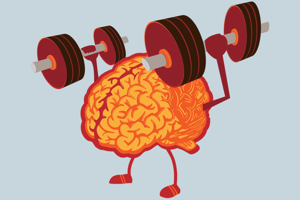 Brain lifting weights