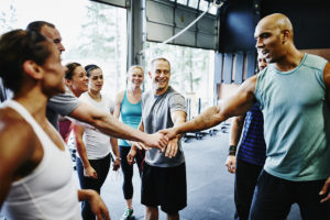 Leadership and group fitness in a gym