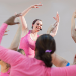 Women in a group fitness class