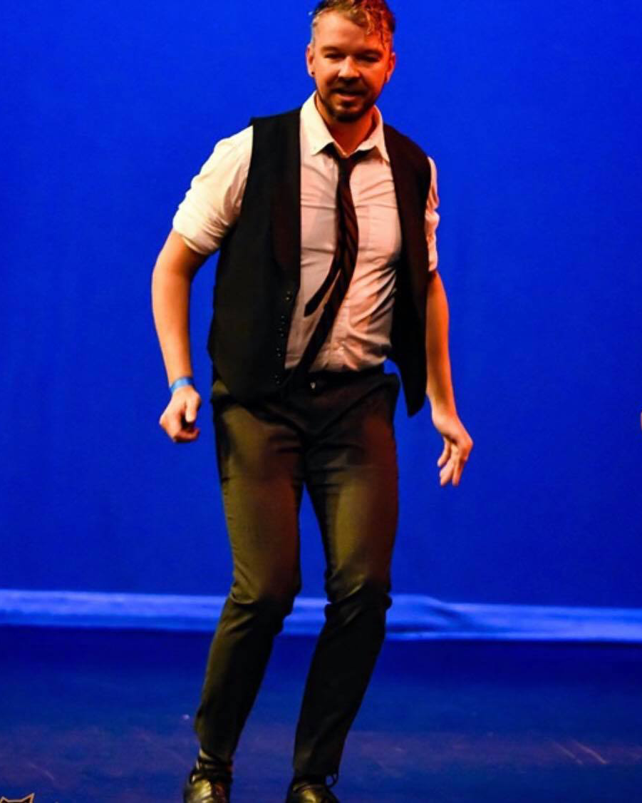 Ryan Halvorson tapdancing