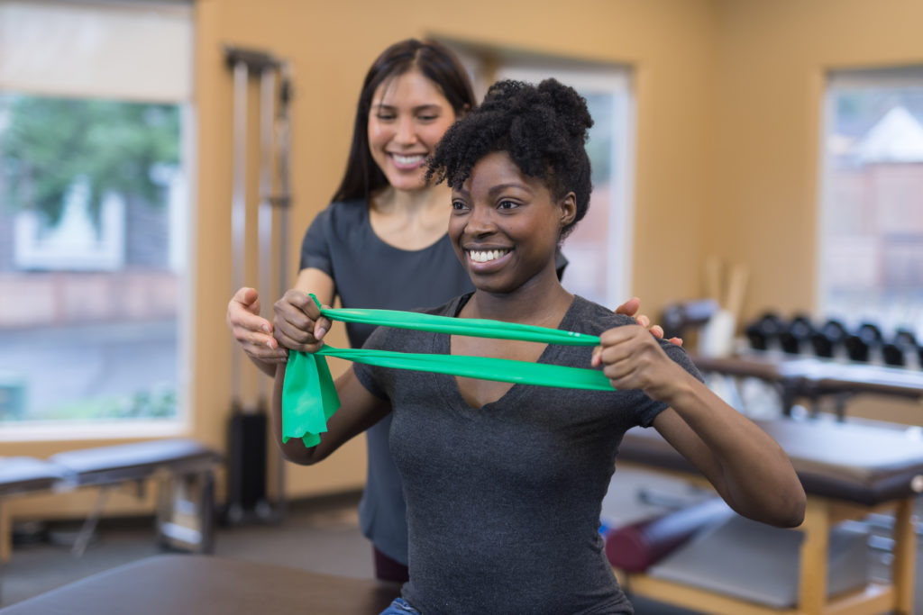 Stroke recovery training sessionl
