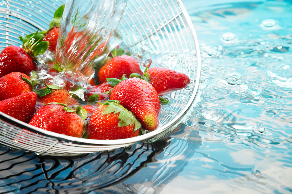 Strawberries which top the list of dirty dozen fruit