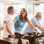 People connecting during a fitness class