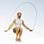 HIIT research showing man using jump rope