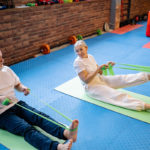 Two older adults doing physical activity in later life