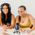 Podcast guest and host