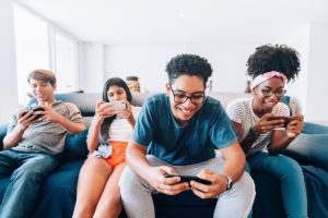 Social media influence on group of kids
