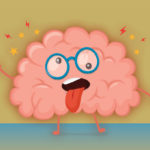 Graphic of a crazy brain not making healthy food choices