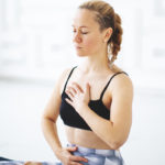 Woman practicing breathwork