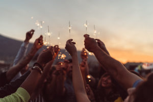 People celebrating inclusive holidays together