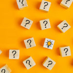 Question marks representing curiosity