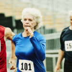 Masters athletes running