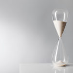 Hourglass with salt measuring sodium intake