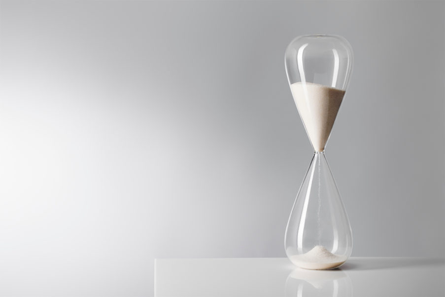 Hourglass with salt measuring sodium intake