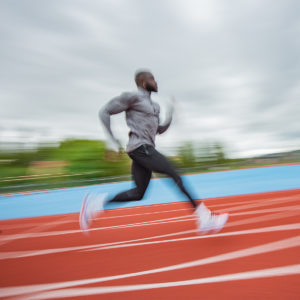 Man sprinting as everyday athlete