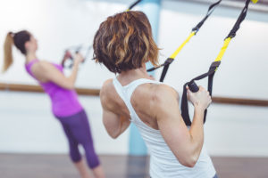 Women training for joint stability