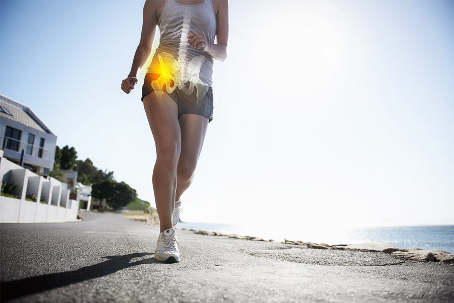 Woman walking for bone health