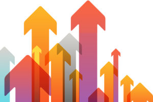 Multiple arrows pointing up to represent future fitness trends