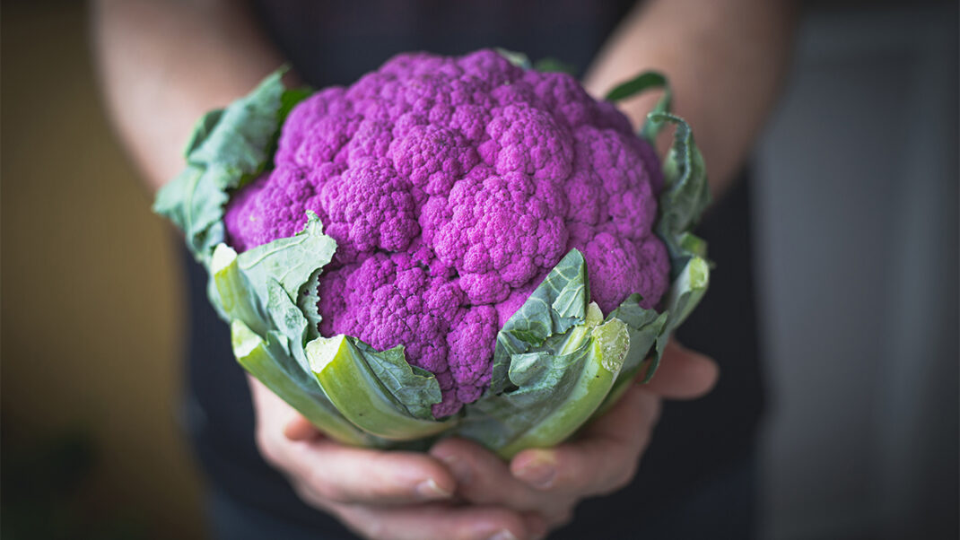 Purple cauliflower for batch cooking meal prep supersets