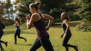 Runners increasing running speed