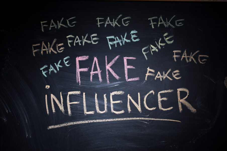 fake influencer sign