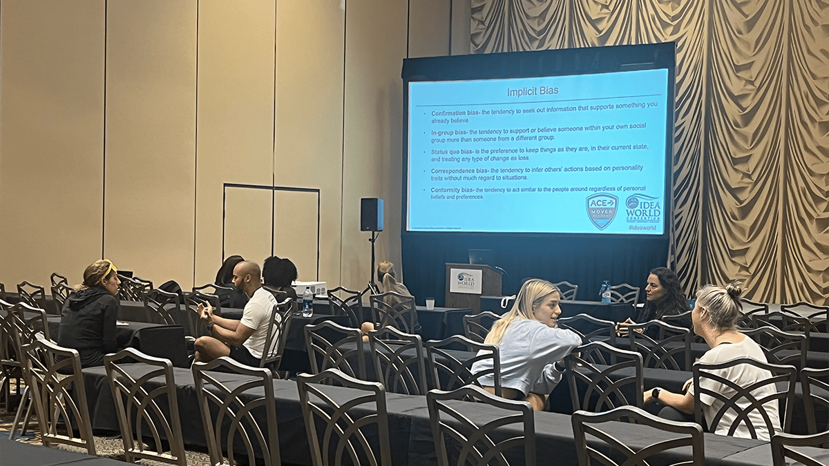 Attendees discussing implicit bias the 2022 IDEA World Convention