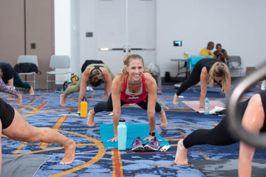 People working out at World