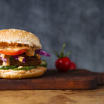 Burger with mycoprotein