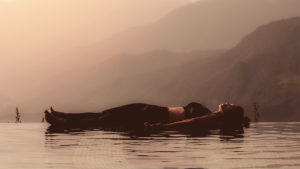 Woman practicing yoga nidra