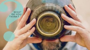 Person eating soup to represent food insecurity