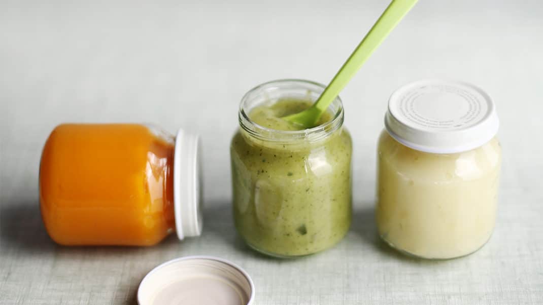 Jars of baby food to show heavy metals in food supply