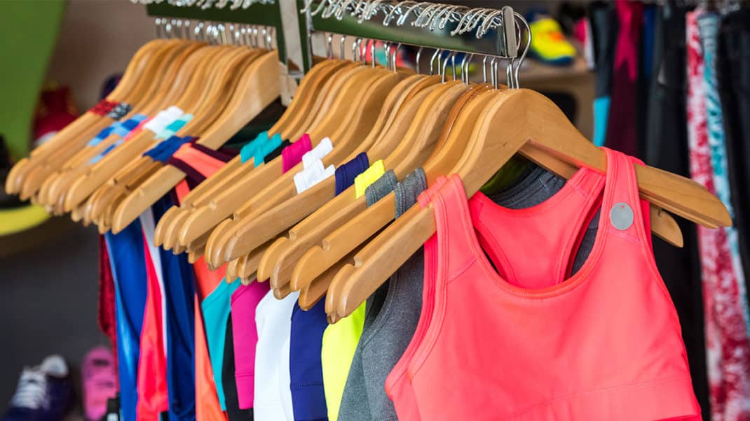 Sportswear with BPA on hangers