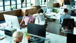 Prolonged sitting among people in an office