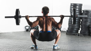 Man showing squat biomechanics