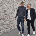 Two men walking to increase exercise for heart failure risk