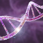 Illustration of DNA strand to show genetic disposition