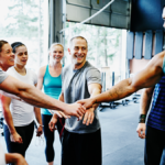 People joining a circuit training class