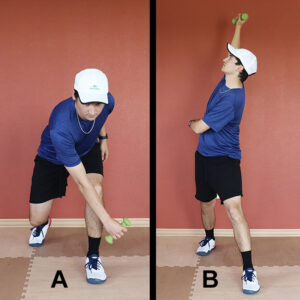 Lunge to Reach with Hand Weights