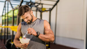 Fit man using time-restricted eating