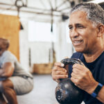 Older men exercising to prevent osteoporosis