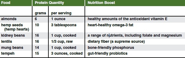 plant protein chart
